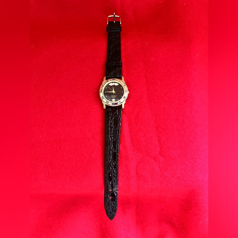 Benrus Genuine Leather Band Fashion Watch